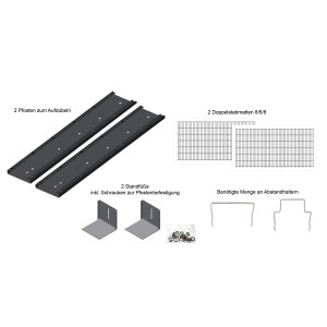 Gabionenzaun 2.0 m lang 20cm tief zum Aufschrauben